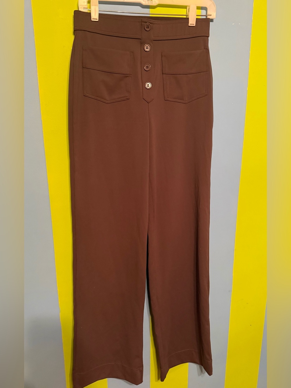 Wide-Leg grey Women's Pants with Front Pockets